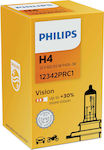 Philips Lamps Car Vision +30% H4 Halogen 3200K Warm White 12V 60W 1pcs