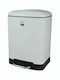 Estia Inox Toilet Bin with Soft Close Lid 6lt White