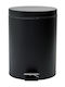 Estia Classic Metallic Toilet Bin 5lt Black Matt