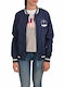 Basehit Women's Short Bomber Jacket for Winter Navy Blue