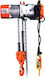 Plus Kettenzug 9m HHXG-K1-9Μ for Load Weight up to 1t in Orange Color