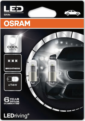 Osram Lamps Car LEDriving Cool White T4W LED 6000K Cold White 12V 1W 2pcs