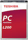 Toshiba L200 1TB HDD Σκληρός Δίσκος 2.5" SATA III 5400rpm με 128MB Cache για Laptop / Desktop HDWL110UZSVA