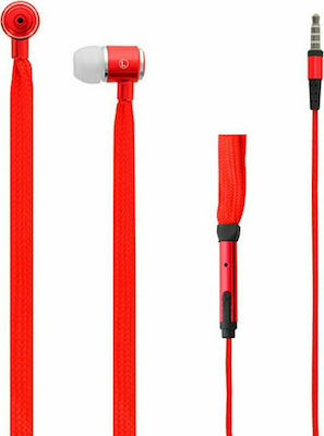 Lamtech Shoelace In-ear Handsfree με Βύσμα 3.5mm Κόκκινο