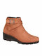 Peyton Leather Women's Ankle Boots Platform Tabac Brown