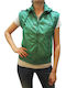 Splendid Women's Short Lifestyle Jacket for Spring or Autumn with Hood Green