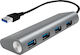 LogiLink USB 3.0 4 Port Hub with USB-A Connection Silver