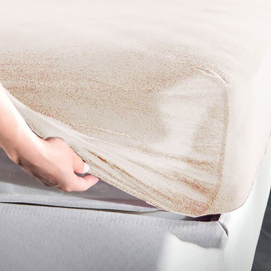 La Luna Чаршаф Единично с Ластик 100x200+30см. Jersey Beige Бежов