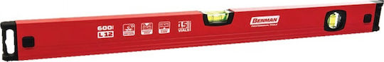 Benman L12 70964 Spirit Level Aluminum 50cm with 3 Eyes