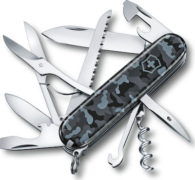 Victorinox Huntsman Navy Camouglage Schweizer Taschenmesser mit Klinge aus Rostfreier Stahl