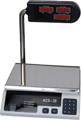 Electronic with Column with Maximum Weight Capacity of 30kg and Division 10gr