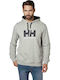 Helly Hansen Ανδρικό Φούτερ με Κουκούλα και Τσέπες Γκρι