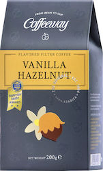 Coffeeway Ground Filter Coffee Arabica with Flavor Vanilla & Hazelnut Vanilla Hazelnut 1x200gr