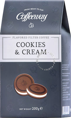 Coffeeway Ground Filter Coffee Arabica with Flavor Cookies Cookie & Cream 1x200gr