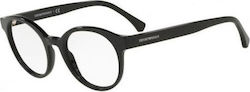 Emporio Armani Plastic Eyeglass Frame Black EA3144 5001