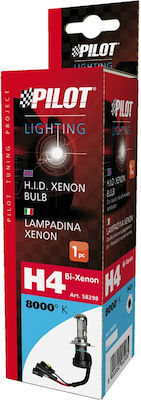 Lampa Λάμπα Αυτοκινήτου HID Bi-Xenon 8000K H4 Xenon 8000K Ψυχρό Λευκό 12-24V 1τμχ