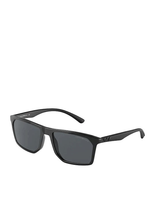 Emporio Armani Men's Sunglasses with Black Plastic Frame and Black Lens EA4114 501787