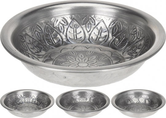 Zaros Decorative Bowl Silver Silver 17x17x4cm