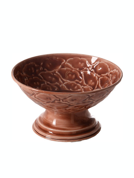 Inart Decorative Bowl Brown 20x20cm