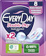 Every Day Double Dry Maxi Night Ultra Plus Σερβιέτες με Φτερά Νυκτός για Αυξημένη Ροή 7 Σταγόνες 8τμχ