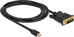 DeLock Кабел DVI-I мъжки - mini DisplayPort мъжки 2м Черен (83989)