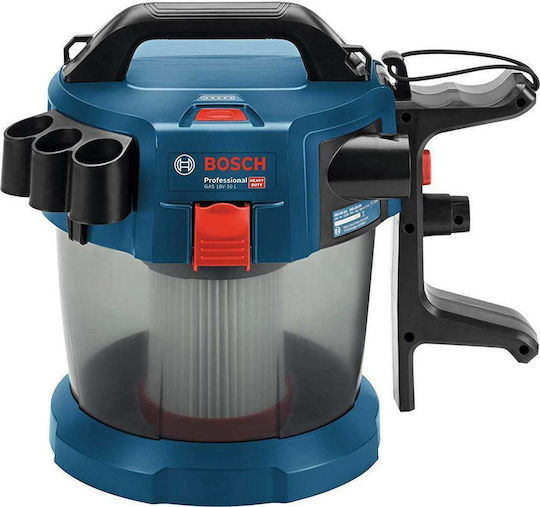 Bosch GAS 18V-10 L Professional Solo Акумулаторна Прахосмукачка За Течности / Твърди Без Зарядно и Батерия с Пластмаса Контейнер 10лт