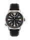 Thorton Kalf Watch Battery with Black Leather Strap