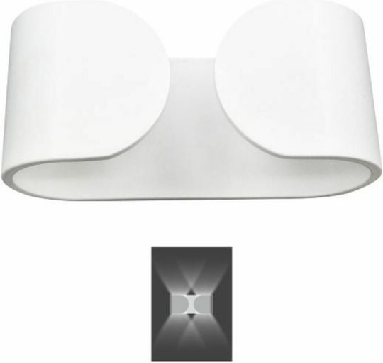 Spot Light Modern Leuchte Wand mit Integrierter LED und Warmweißes Licht 16x9x7cm