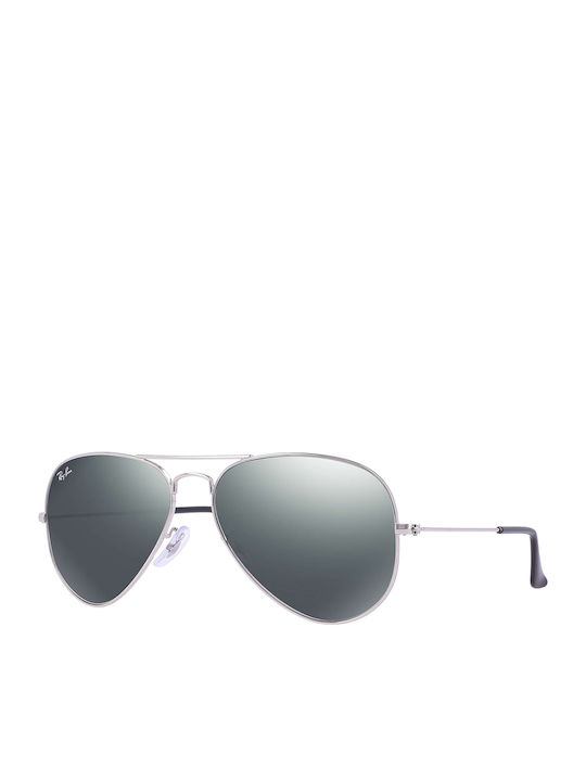 Ray Ban Aviator Unisex Γυαλιά Ηλίου με Ασημί Με...