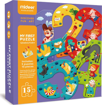 Puzzle pentru Copii 1 2 3 4 5 Story 15buc MiDeer