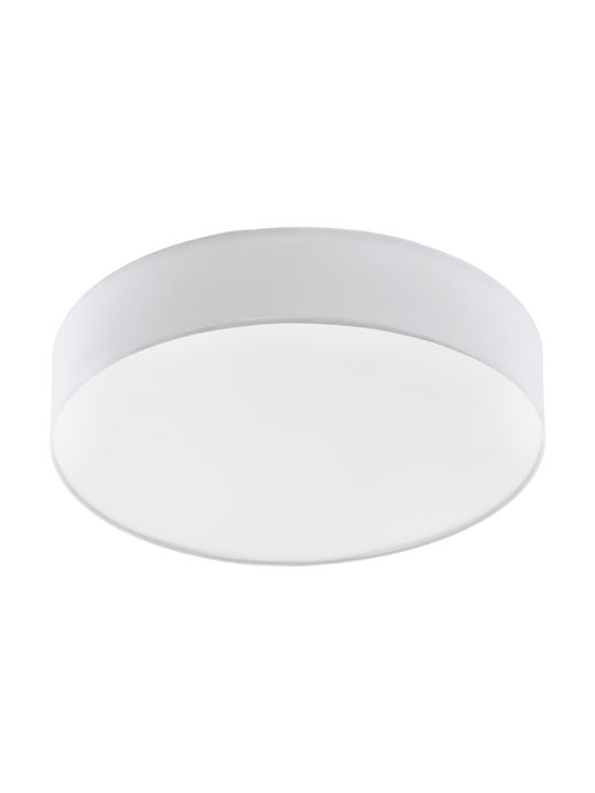Eglo Romao Μοντέρνα Υφασμάτινη Πλαφονιέρα Οροφής με Ενσωματωμένο LED σε Λευκό χρώμα 57cm