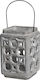 Espiel Tabletop Ceramic Lantern White 17x17x26cm