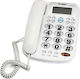 T2040CID Office Corded Phone for Seniors White