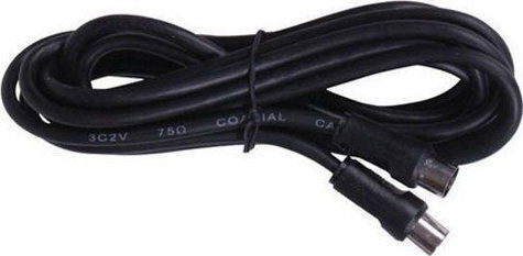 Eurolamp Antenna Cable Coax male - Coax female Black 3m (147-13129) 1pcs