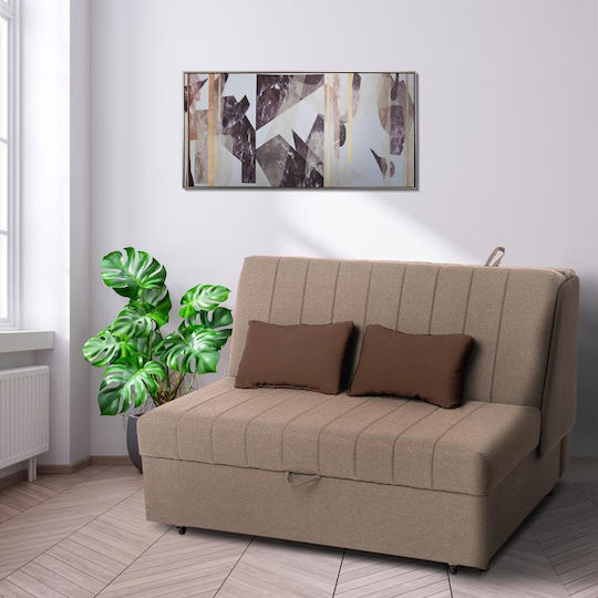 Montana Двуместен Диван Спалня Текстил Кафяв 142x193x92см.