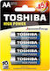 Toshiba High Power Αλκαλικές Μπαταρίες AA 1.5V 4τμχ