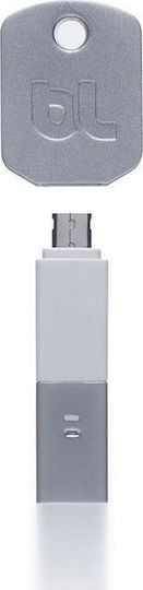 Bluelounge Kii Konverter Micro-USB männlich zu USB-A weiblich Gray 1Stück
