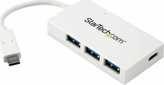 StarTech HB30C3A1CFBW USB 3.0 Hub 4 Porturi cu conexiune USB-C Alb (HB30C3A1CFBW)