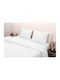 Viopros Cotton Duvet Cover Set 160x240cm Single with Pillowcase White