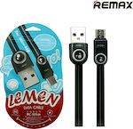 Remax Lemen RC-101B Flach USB 2.0 auf Micro-USB-Kabel Schwarz 1m 1Stück