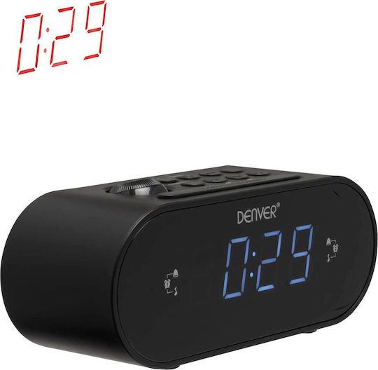 Denver CRP-717 Digital Tischuhr Kunststoff Schwarz