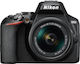 Nikon DSLR Φωτογραφική Μηχανή D3500 Crop Frame Kit (AF-P DX 18-55mm F3.5-5.6G VR) Black
