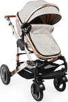 Moni Gala Premium 2 in 1 Barey Adjustable 2 in 1 Baby Stroller Suitable for Newborn Beige 12kg 106633