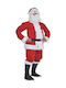 Adult Christmas Santa Claus Costume Red Αγιοβασίλης Βελούδο