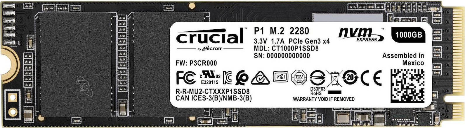 内蔵型SSD Crucial P1 M.2 SSD 1TB CT1000P1SSD8 Nvme Amazon | 重要なP1 1TB 3D NAND NVMe PCIe M.2 SSD