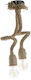 Click Pendant Light Brown Boho with Rope for Socket E27 8x8x75cm