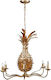 Artekko Chandelier Candlestick 6xE14 Gold 68.58cm 43061