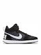 Court Borough Mid SE Kids Sneakers High with Hoop & Loop Closure Black