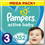 Pampers Tape Diapers Active Baby Active Baby No. 3 for 6-10 kgkg 152pcs