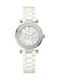 Guess 36 mm Watch Chronograph Automatic with White Rubber Strap